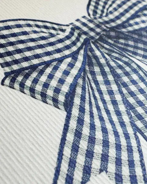 CANONBURY PRESS | BLUE GINGHAM GREETING CARD 