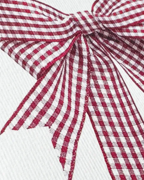 CANONBURY PRESS | RED GINGHAM GREETING CARD 