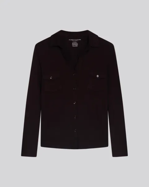 MAJESTIC FILATURES | ANNA SHIRT AUBERGINE 