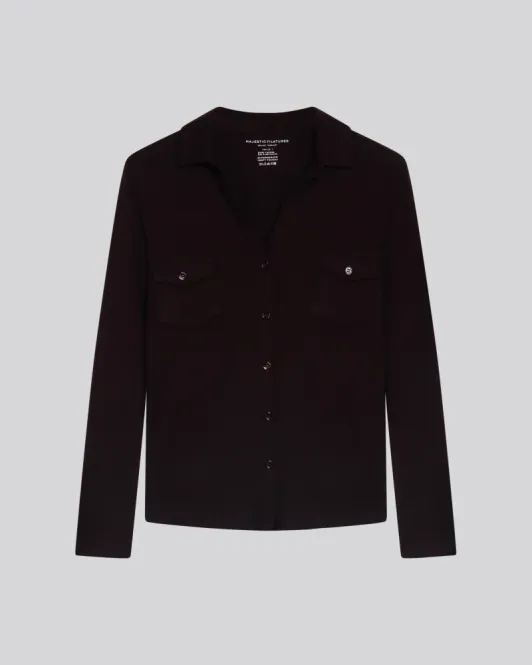 Hovedbilde MAJESTIC FILATURES | ANNA SHIRT AUBERGINE 